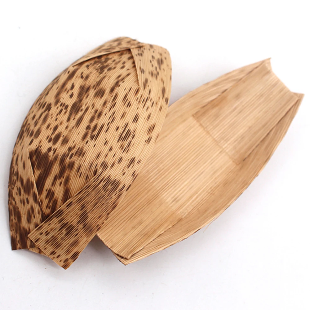 20 Pieces x Home Party Event Wedding Supplies, Disposable Eco-Friendly Tableware 220mm Bamboo Leaf Boat - Image 2