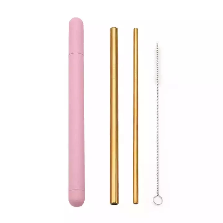 18/10 Stainless Steel Straw Set Quality Metal Straw Reusable Drinking Straw With Cleaner Brush Portable Box Bar Party Accessory - Image 8