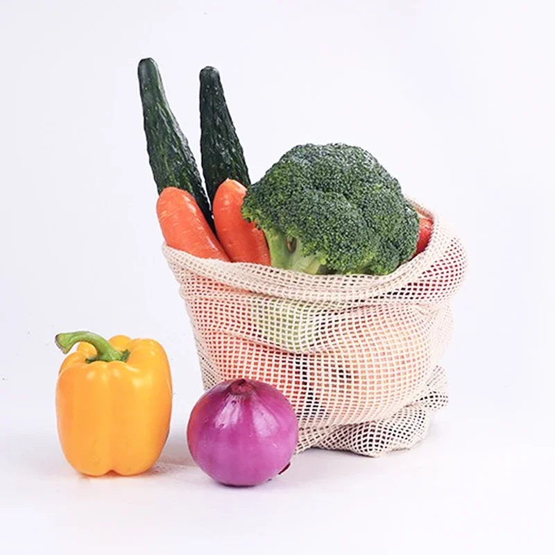 3 6 10pcs Reusable Produce Bags Set Eco Bag Cotton Mesh Vegetable Bags for Fruit Vegetable Storage Bags Reusable Shopping Bag - Image 3