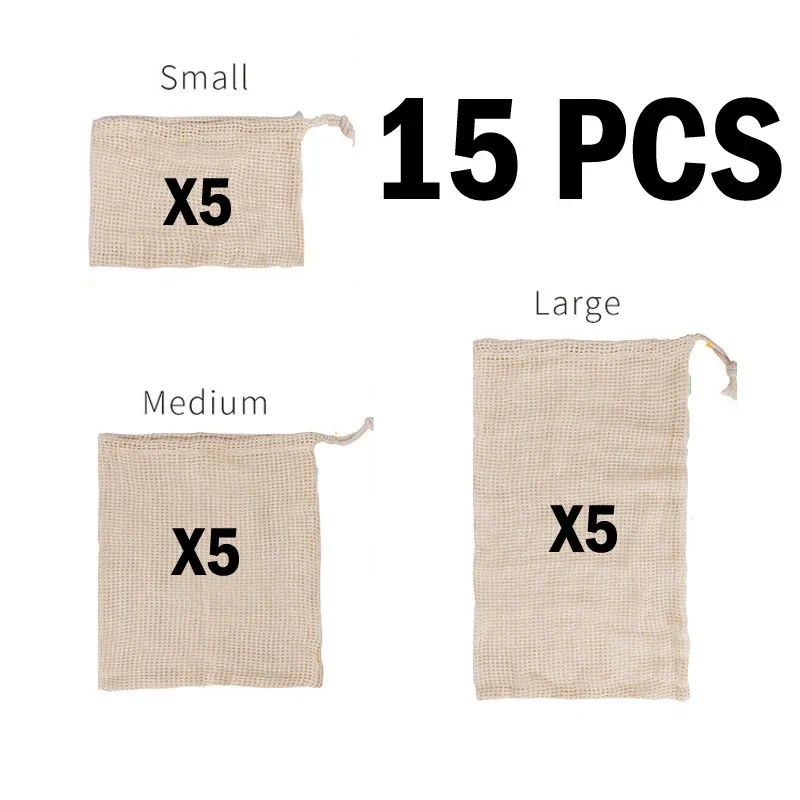 3 6 10pcs Reusable Produce Bags Set Eco Bag Cotton Mesh Vegetable Bags for Fruit Vegetable Storage Bags Reusable Shopping Bag - Image 10